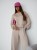 Komplet damski. Materiał "masełko". Bluza bez kaptura. Spodnie z szerokimi nogawkami. Kolor bezowy.